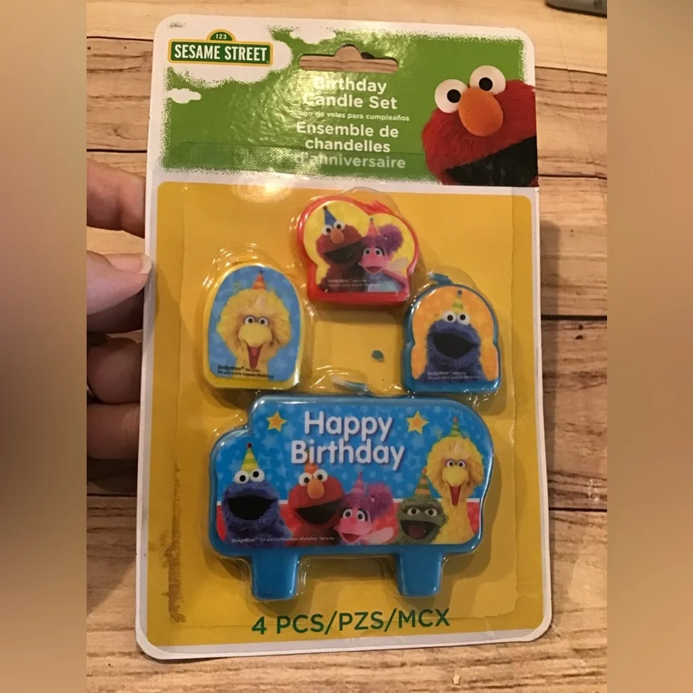 Sesame Street birthdays candle set 4pcs-New